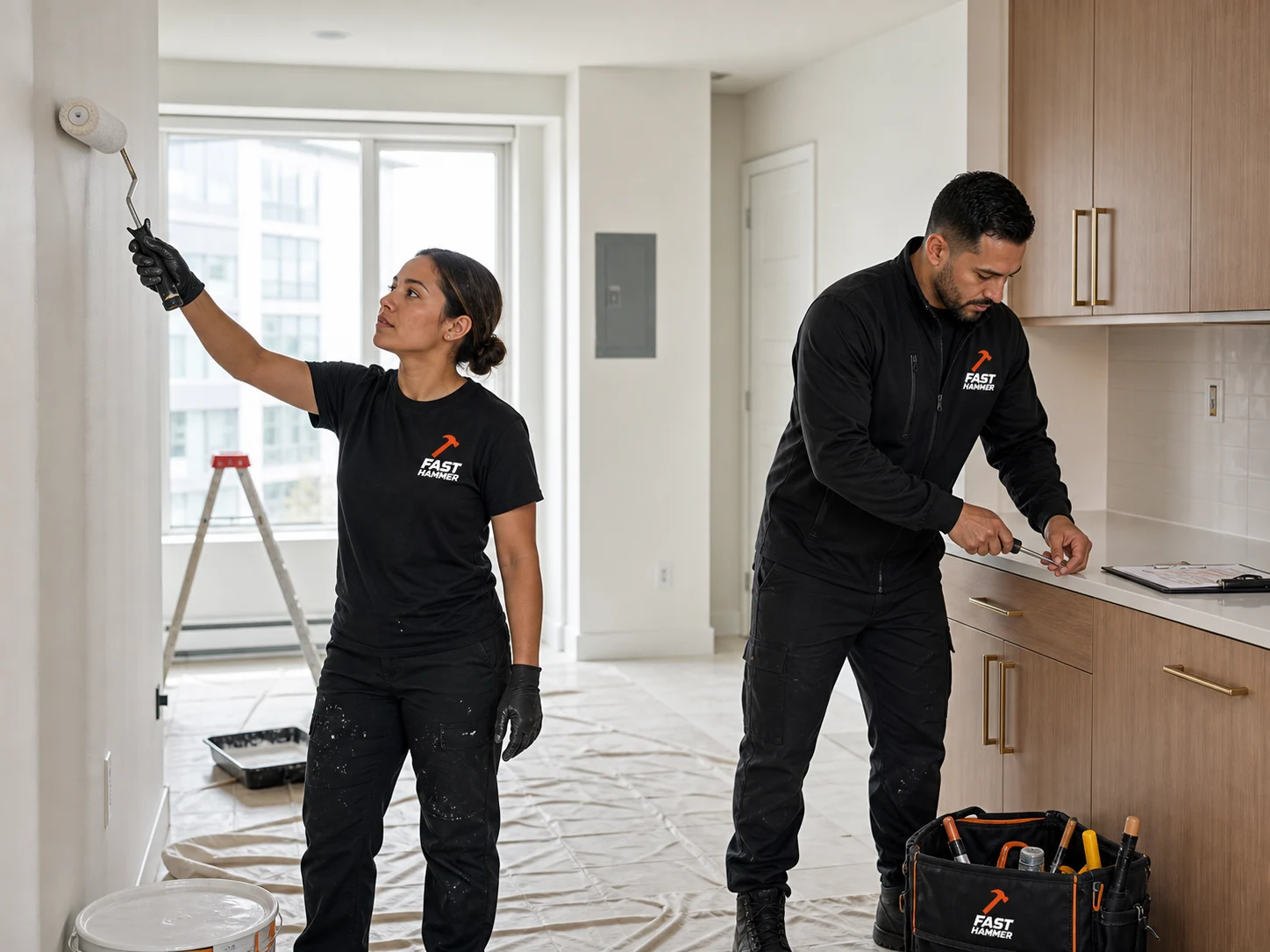 Fast Hammer team completing apartment make-ready work